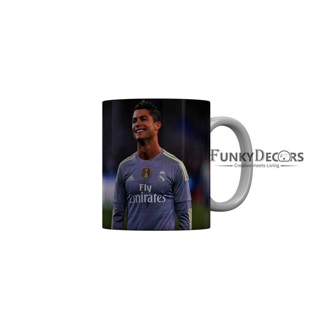 FunkyDecors Ronaldo Football Ceramic Coffee Mug