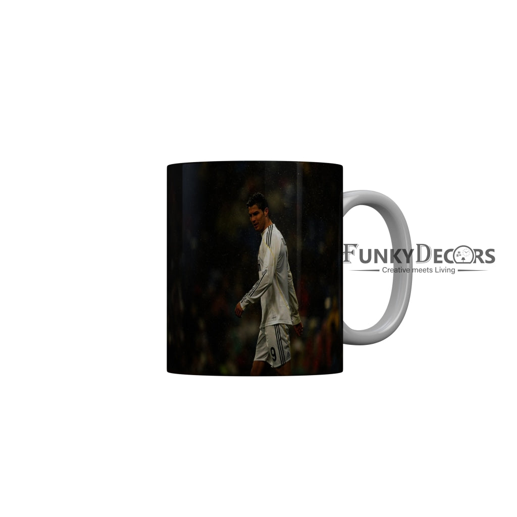 FunkyDecors Ronaldo Football Ceramic Coffee Mug
