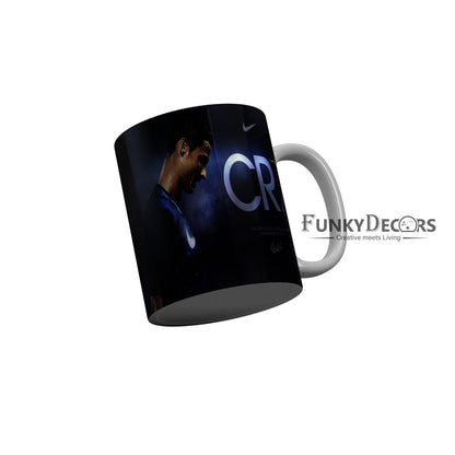 FunkyDecors Ronaldo Football Ceramic Coffee Mug