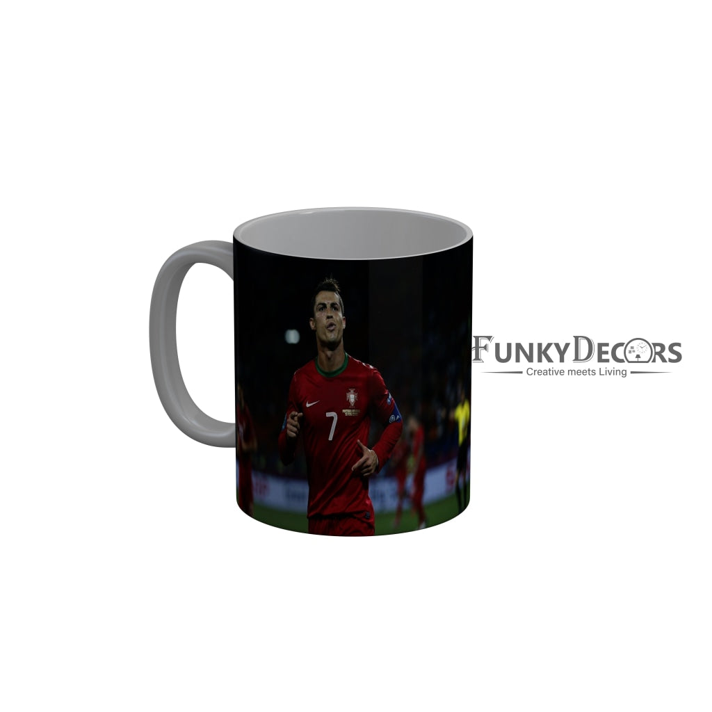 FunkyDecors Ronaldo Football Ceramic Coffee Mug