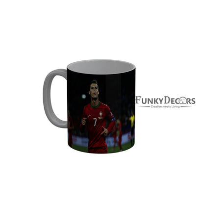 FunkyDecors Ronaldo Football Ceramic Coffee Mug