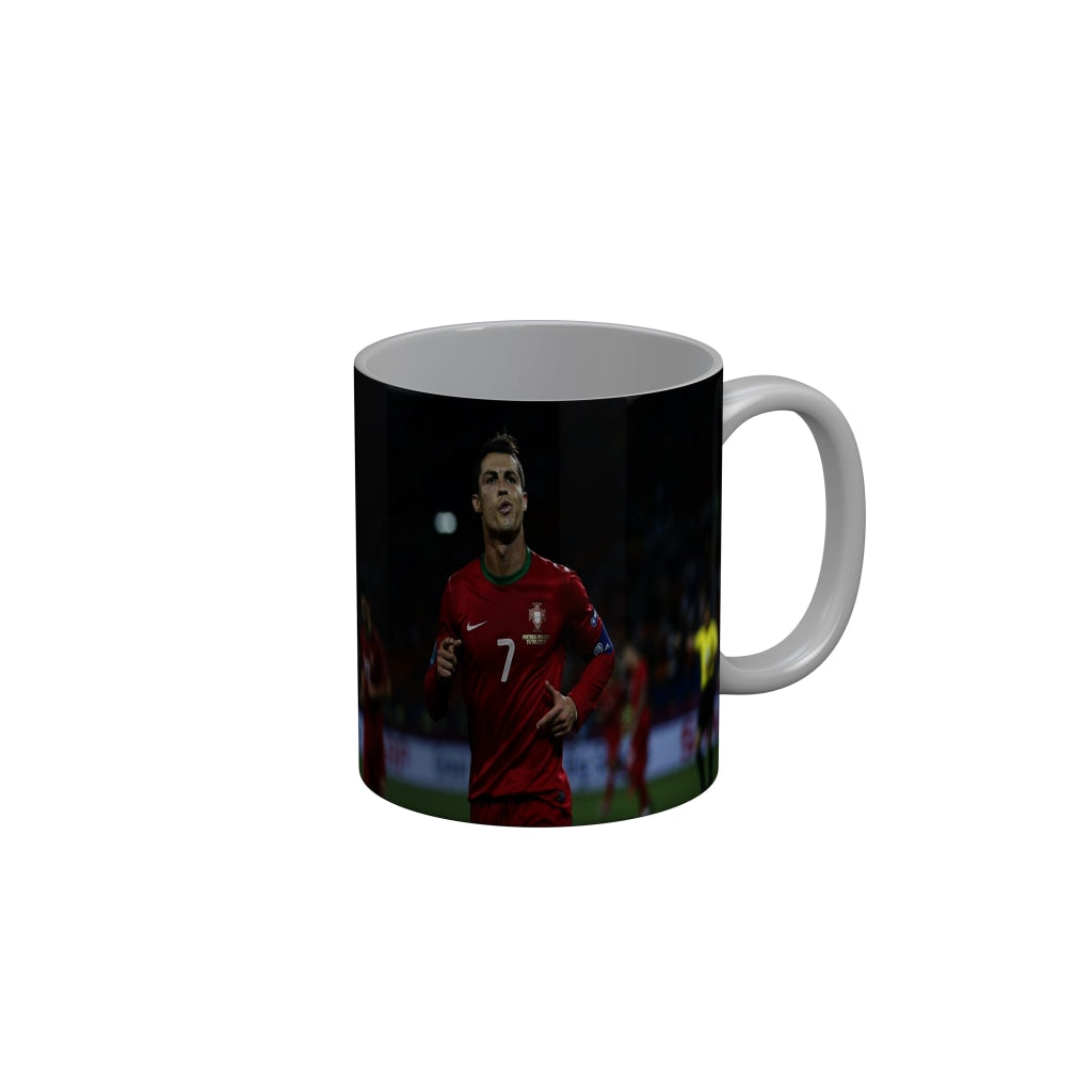 FunkyDecors Ronaldo Football Ceramic Coffee Mug
