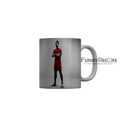 FunkyDecors Ronaldo Football Ceramic Coffee Mug