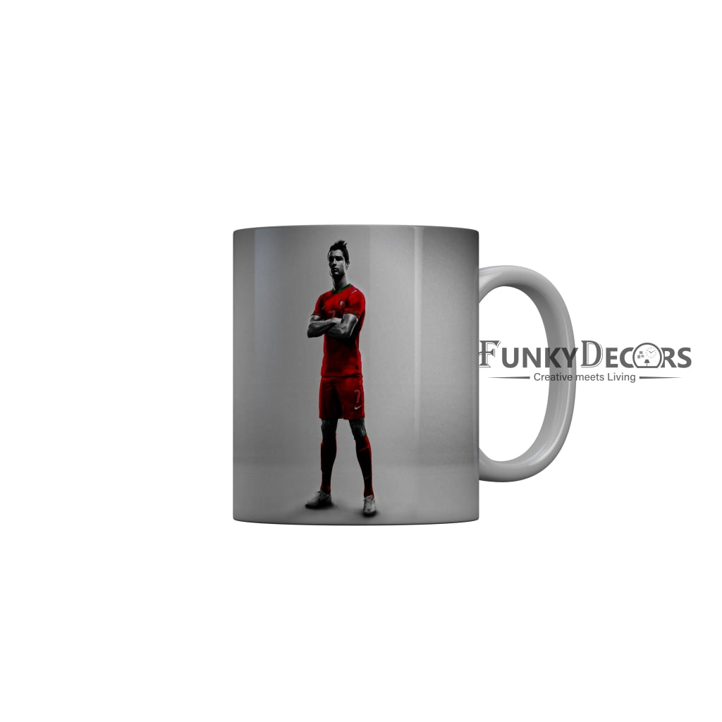 FunkyDecors Ronaldo Football Ceramic Coffee Mug