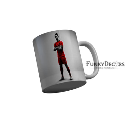 FunkyDecors Ronaldo Football Ceramic Coffee Mug