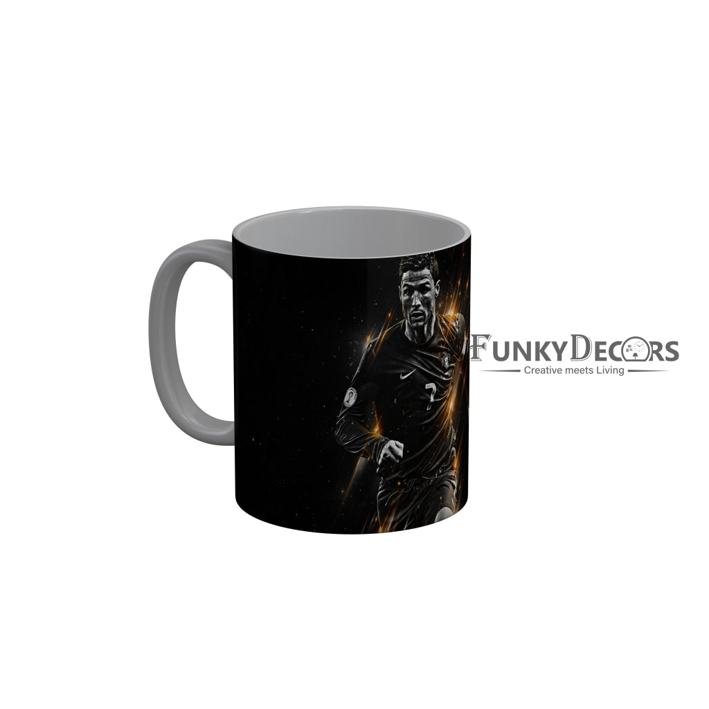 FunkyDecors Ronaldo Football Ceramic Coffee Mug