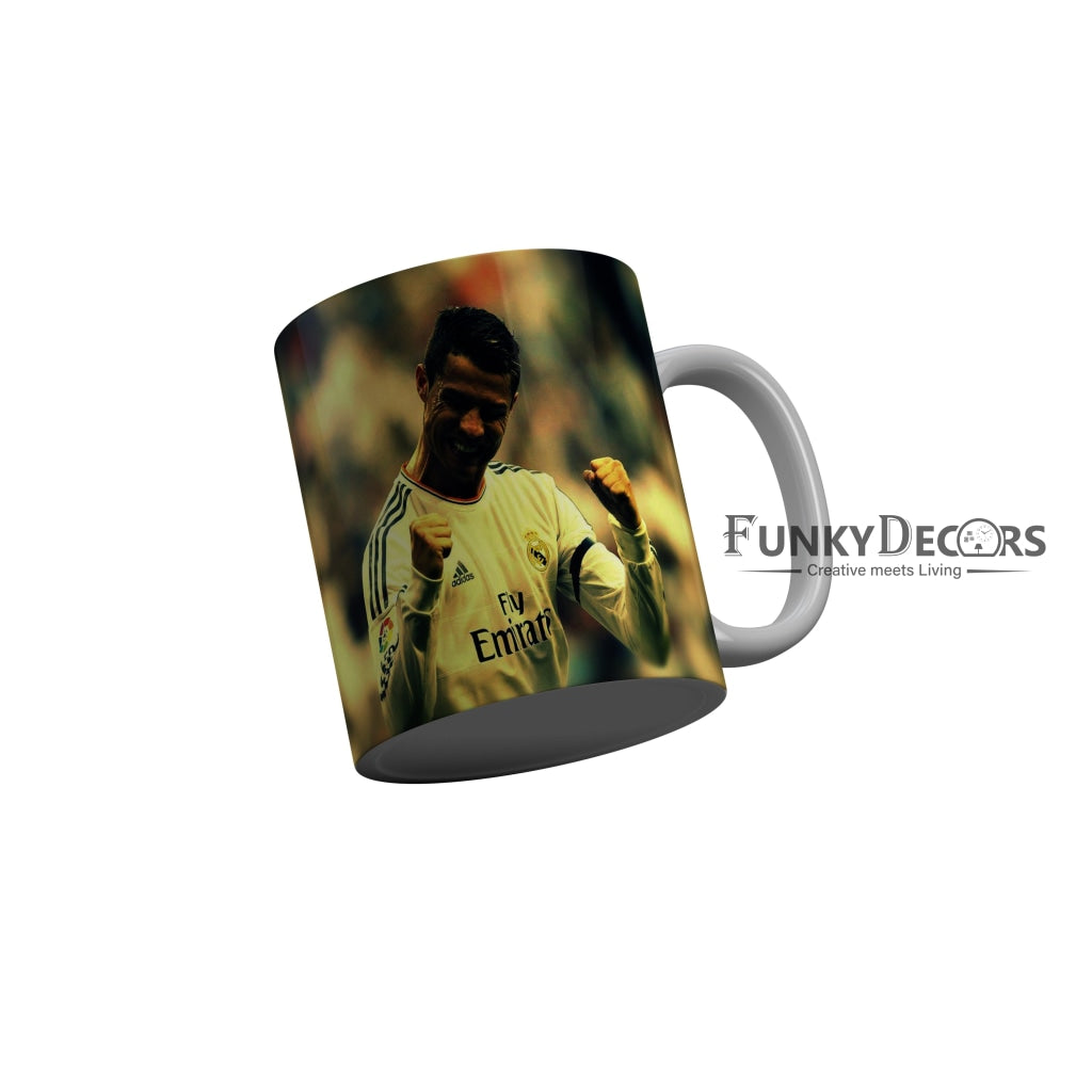 FunkyDecors Ronaldo Football Ceramic Coffee Mug