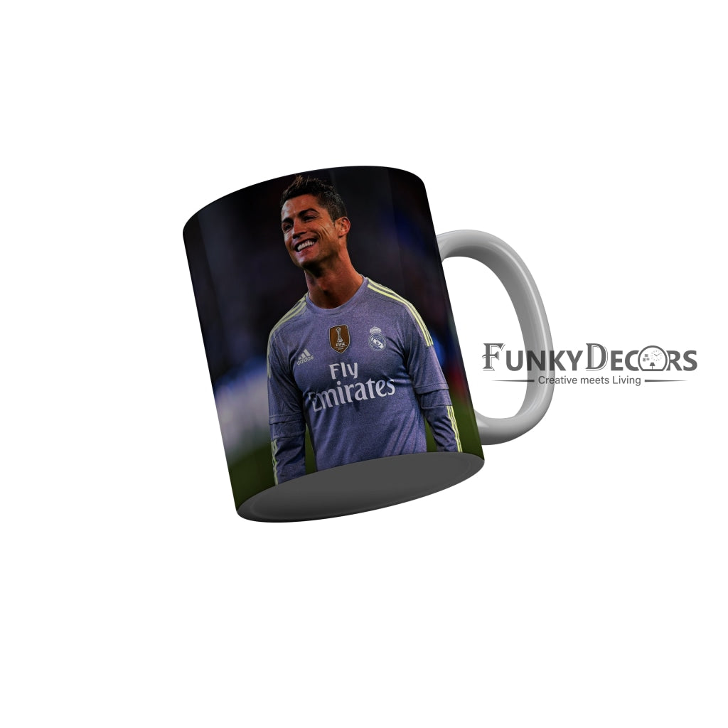 FunkyDecors Ronaldo Football Ceramic Coffee Mug