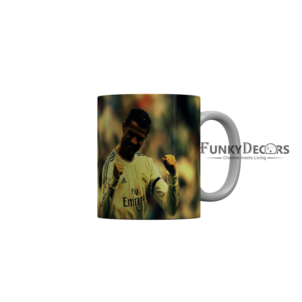 FunkyDecors Ronaldo Football Ceramic Coffee Mug