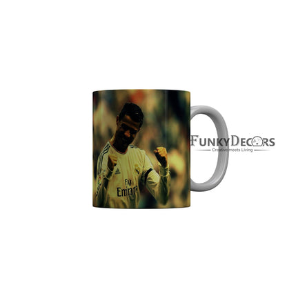 FunkyDecors Ronaldo Football Ceramic Coffee Mug