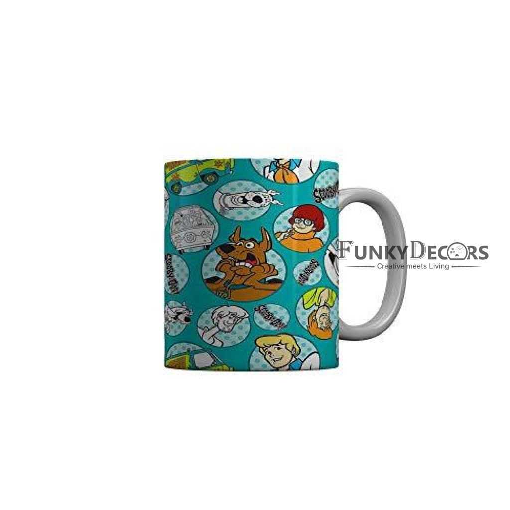 Funkydecors Scooby Doo Cartoon Ceramic Mug 350 Ml Multicolor Mugs