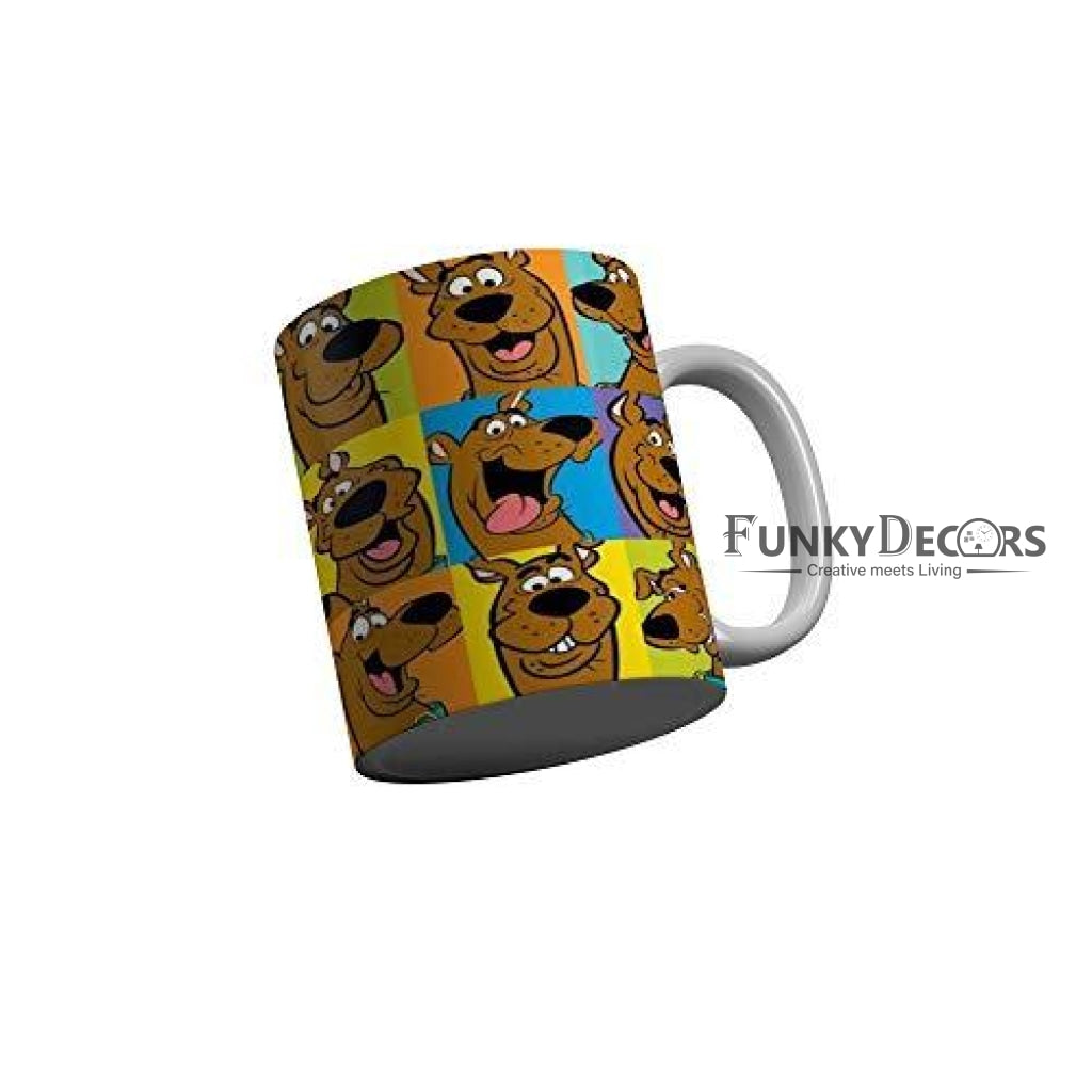 Funkydecors Scooby Doo Cartoon Ceramic Mug 350 Ml Multicolor Mugs
