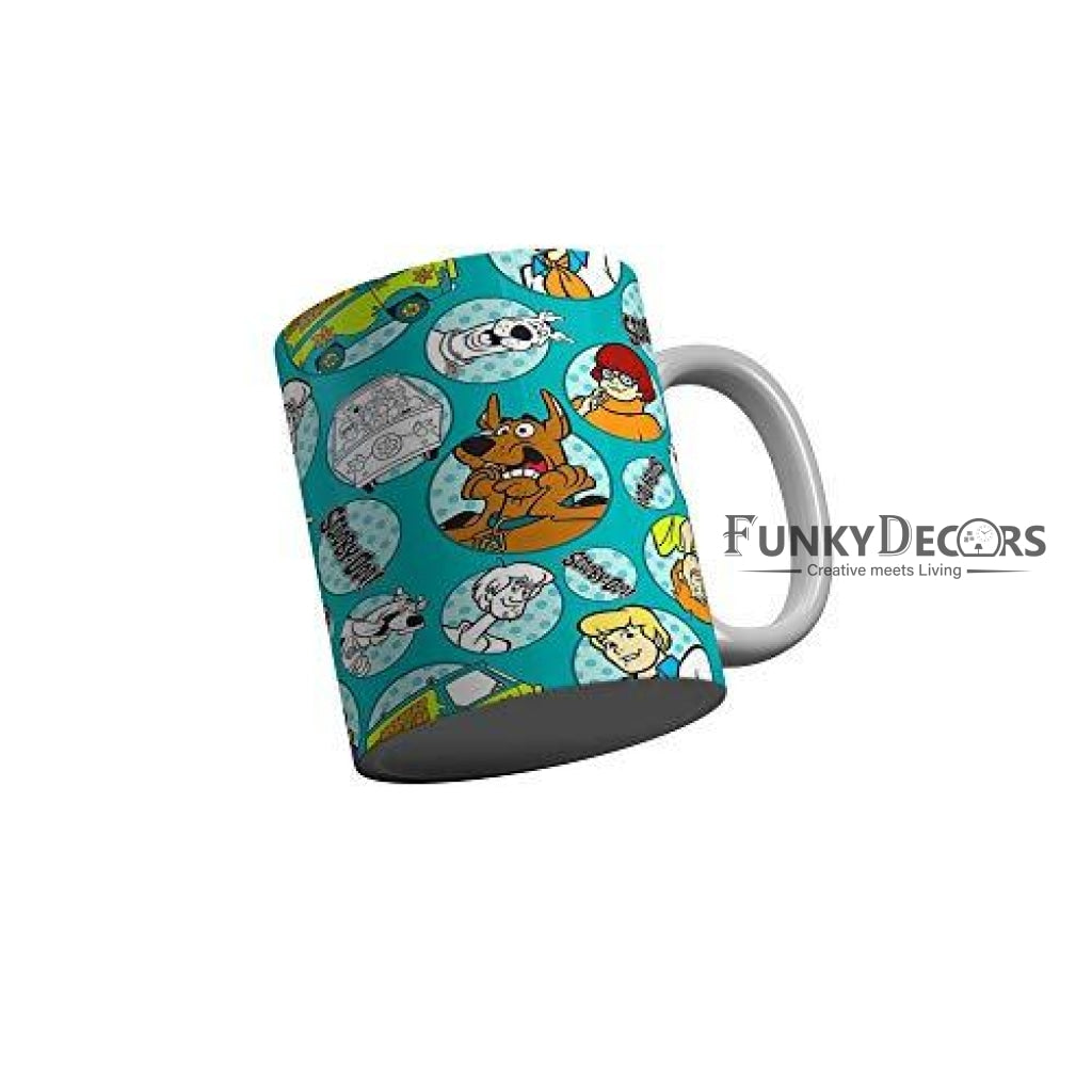 Funkydecors Scooby Doo Cartoon Ceramic Mug 350 Ml Multicolor Mugs