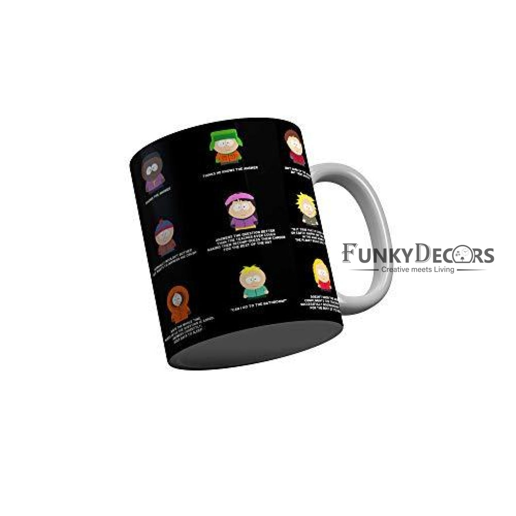 Funkydecors South Park Cartoon Ceramic Mug 350 Ml Multicolor Mugs