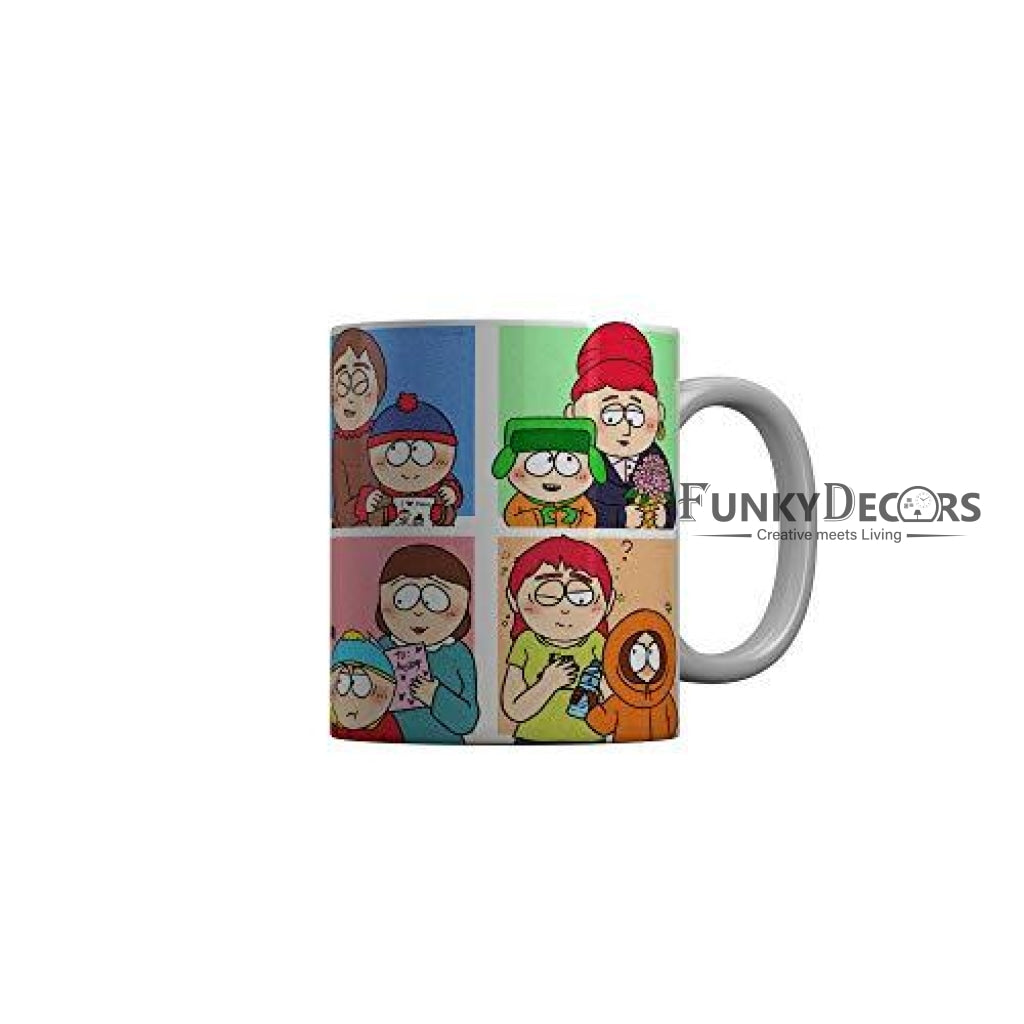 Funkydecors South Park Cartoon Ceramic Mug 350 Ml Multicolor Mugs