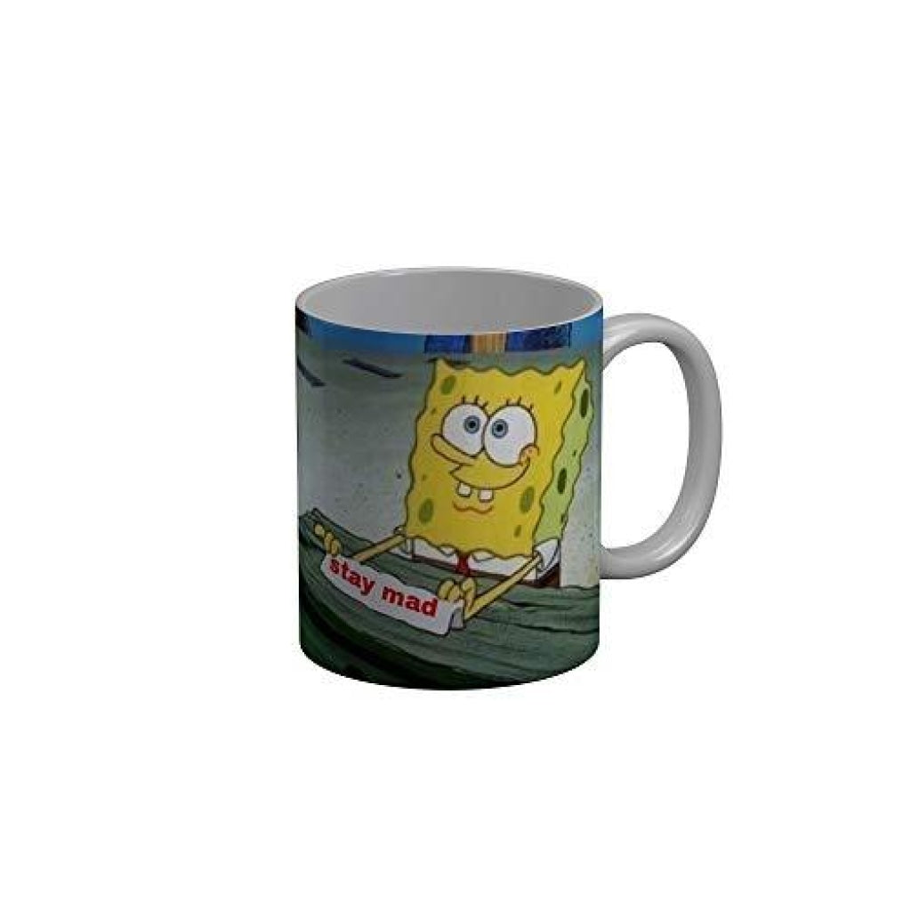 Funkydecors Sponge Bob Cartoon Ceramic Mug 350 Ml Multicolor Mugs