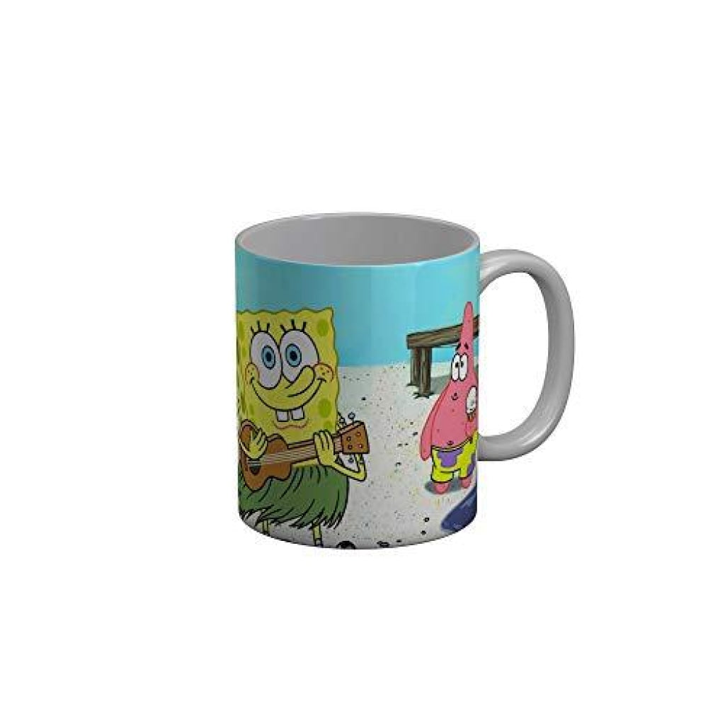 Funkydecors Sponge Bob Cartoon Ceramic Mug 350 Ml Multicolor Mugs