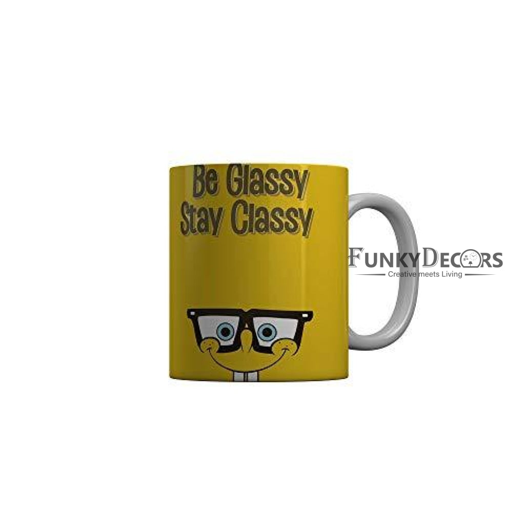 Funkydecors Sponge Bob Cartoon Ceramic Mug 350 Ml Multicolor Mugs