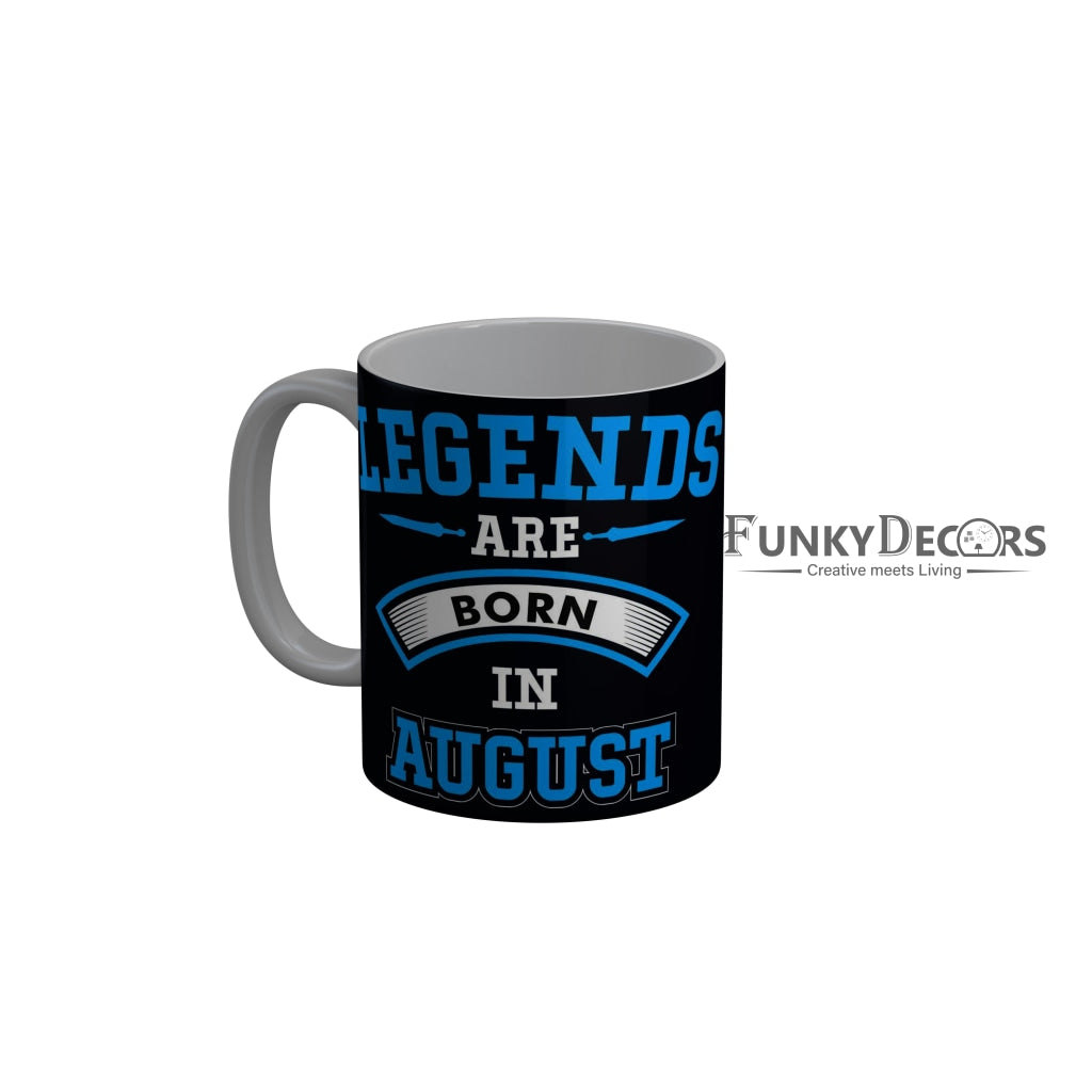 FunkyDecors Taken By A Smokin Hot April Girl Black Birthday Quotes Ceramic Coffee Mug, 350 ml