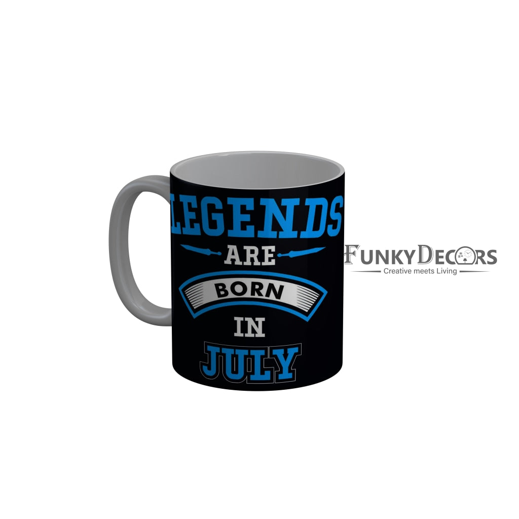 FunkyDecors Taken By A Smokin Hot March Girl Black Birthday Quotes Ceramic Coffee Mug, 350 ml