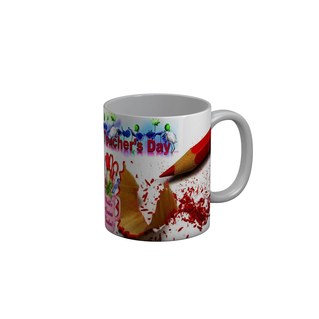 FunkyDecors Teachers Day Thank You Teacher World Greatest Teacher Gift for Teacher for Mentor Ceramic Coffee Mug