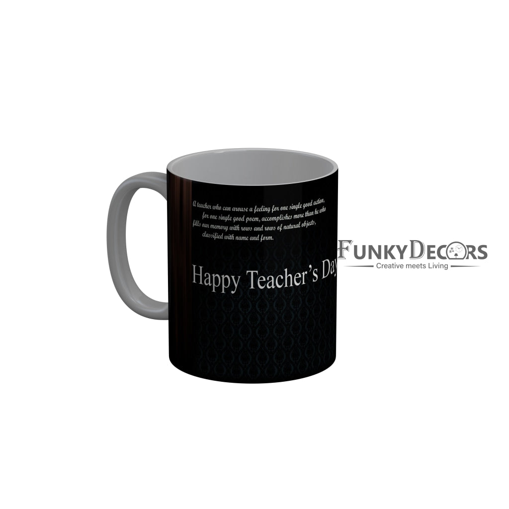 FunkyDecors Teachers Day Thank You Teacher World Greatest Teacher Gift for Teacher for Mentor Ceramic Coffee Mug