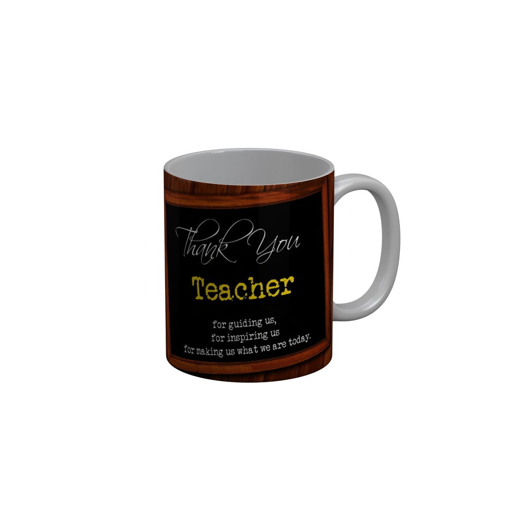 FunkyDecors Teachers Day Thank You Teacher World Greatest Teacher Gift for Teacher for Mentor Ceramic Coffee Mug