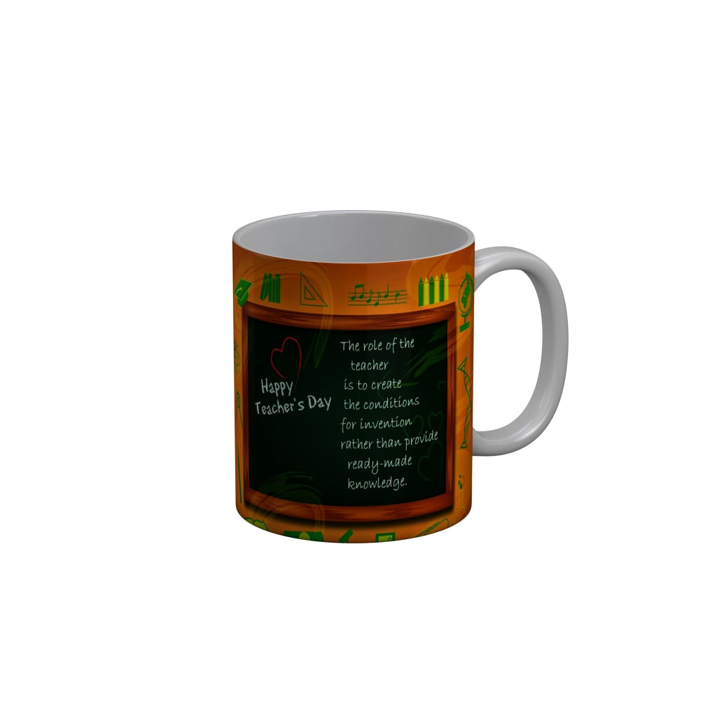 FunkyDecors Teachers Day Thank You Teacher World Greatest Teacher Gift for Teacher for Mentor Ceramic Coffee Mug