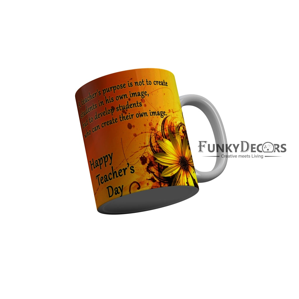 FunkyDecors Teachers Day Thank You Teacher World Greatest Teacher Gift for Teacher for Mentor Ceramic Coffee Mug