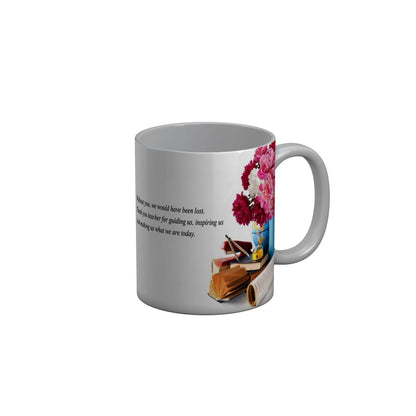 FunkyDecors Teachers Day Thank You Teacher World Greatest Teacher Gift for Teacher for Mentor Ceramic Coffee Mug