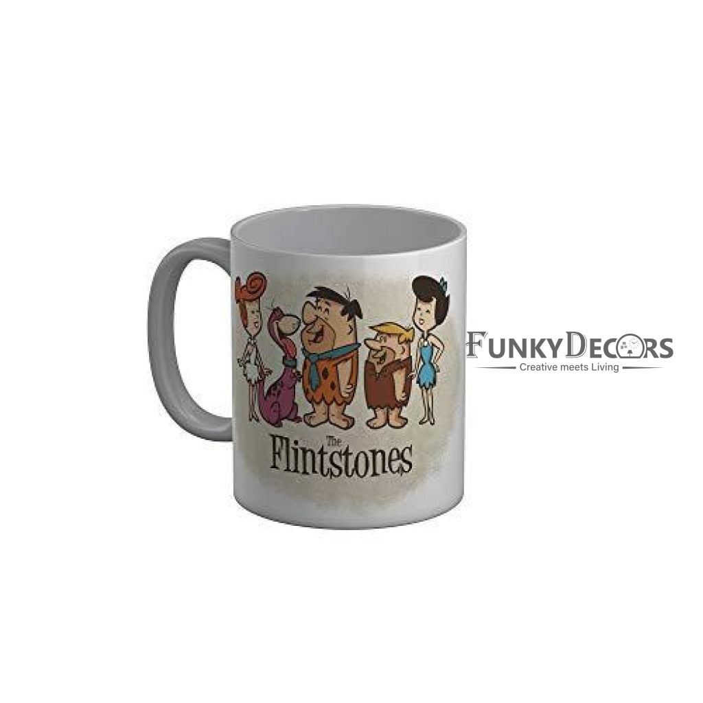 Funkydecors The Flintstones Cartoon Ceramic Mug 350 Ml Multicolor Mugs