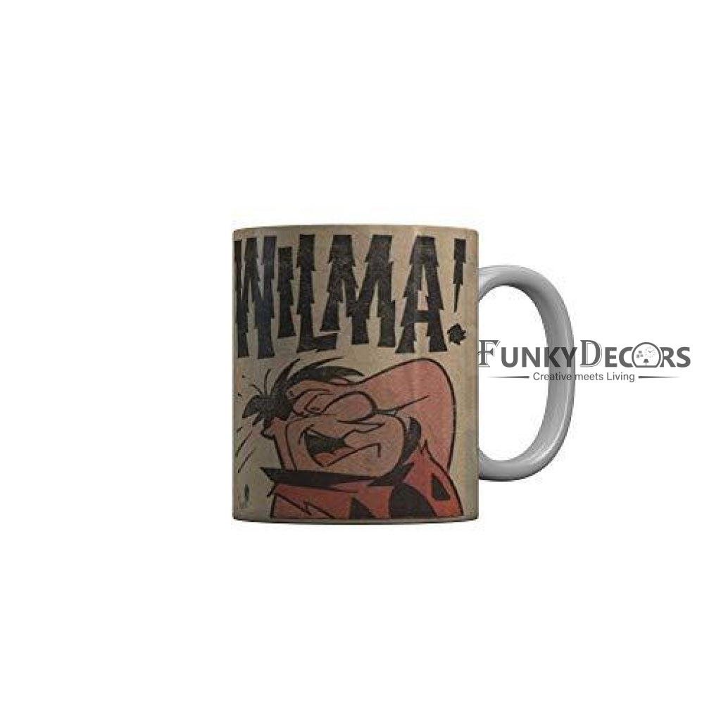 Funkydecors The Flintstones Cartoon Ceramic Mug 350 Ml Multicolor Mugs