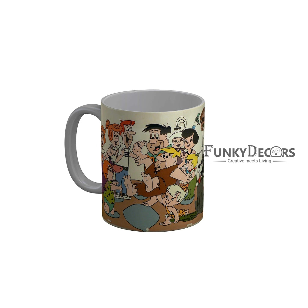 Funkydecors The Flintstones Cartoon Ceramic Mug 350 Ml Multicolor Mugs