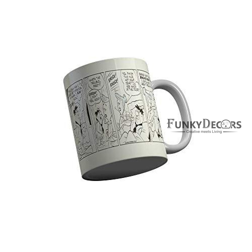Funkydecors The Flintstones Cartoon Ceramic Mug 350 Ml Multicolor Mugs