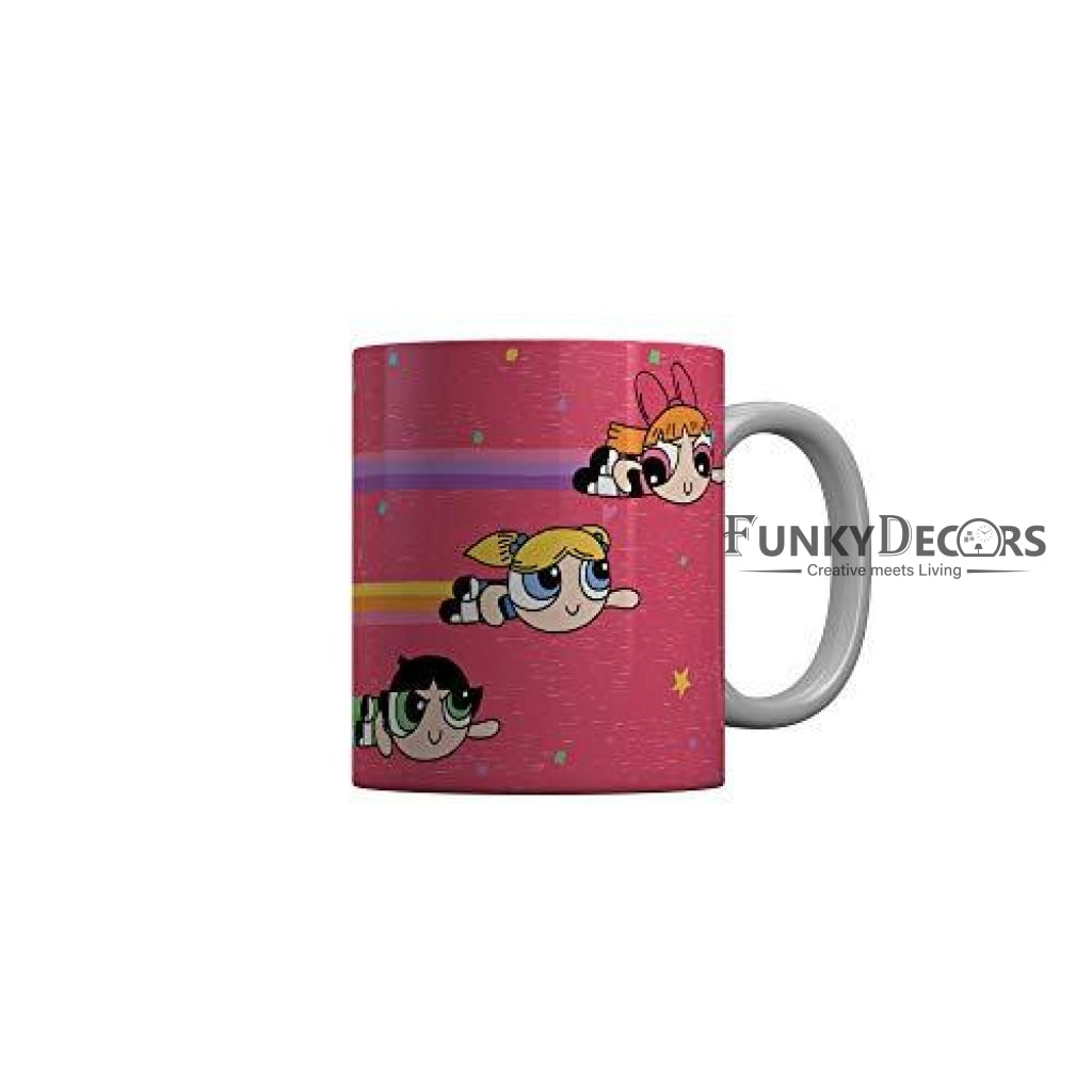 Funkydecors The Powerpuff Girls Cartoon Ceramic Mug 350 Ml Multicolor Mugs