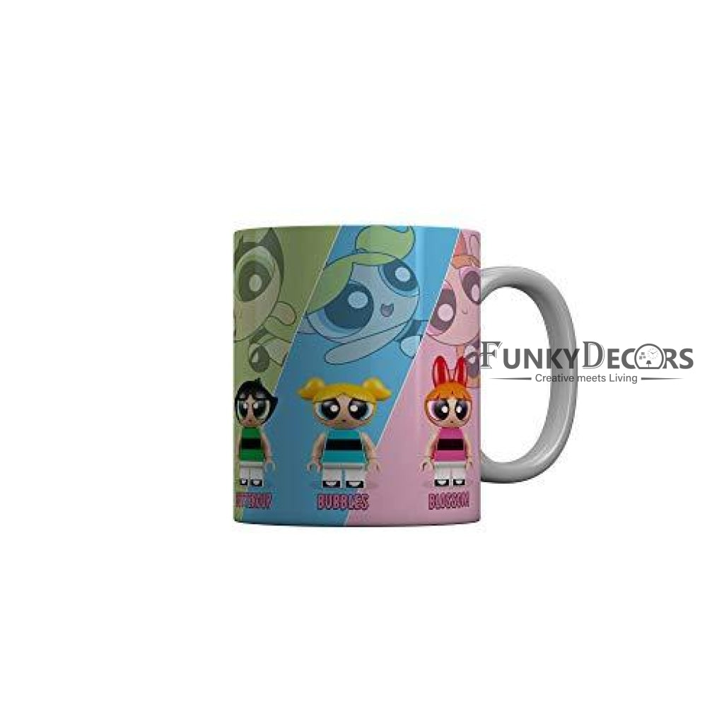 Funkydecors The Powerpuff Girls Cartoon Ceramic Mug 350 Ml Multicolor Mugs