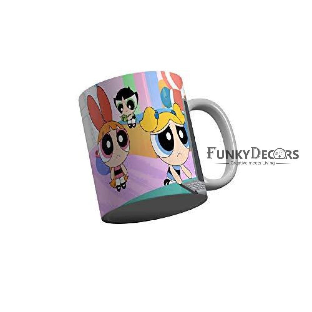Funkydecors The Powerpuff Girls Cartoon Ceramic Mug 350 Ml Multicolor Mugs