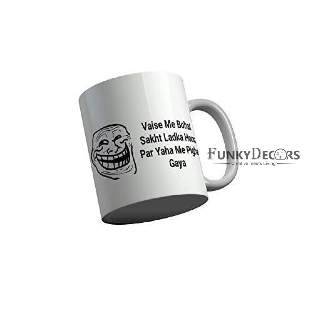 Funkydecors Zakir Khan Standup Comedy Funny Quotes Ceramic Mug 350 Ml Multicolor Mugs