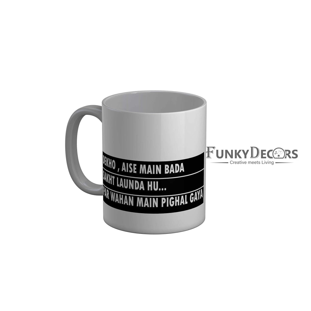 Funkydecors Zakir Khan Standup Comedy Funny Quotes Ceramic Mug 350 Ml Multicolor Mugs