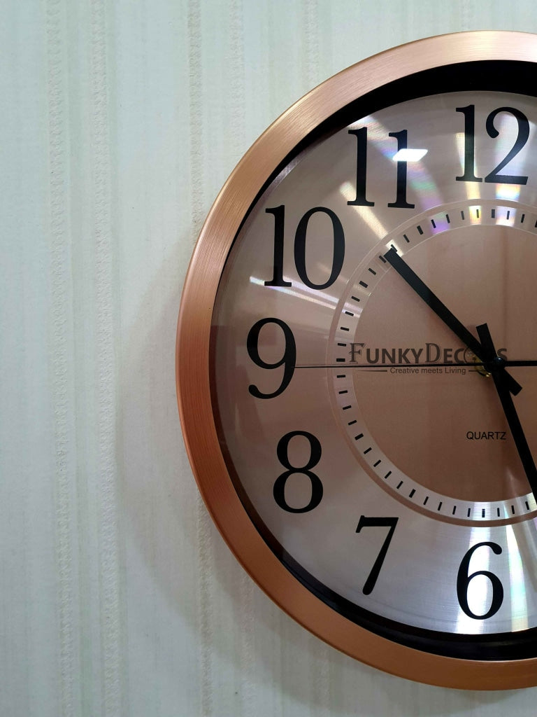 FunkyDecors Big Font Minimal Wall Clock Watch Decor For Home Office And Gifts 30 Cm Tall Clocks