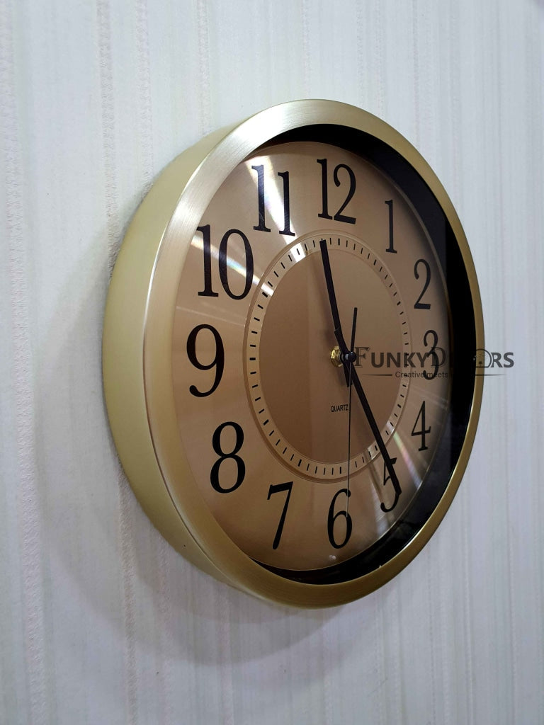 FunkyDecors Big Font Minimal Wall Clock Watch Decor For Home Office And Gifts 30 Cm Tall Clocks