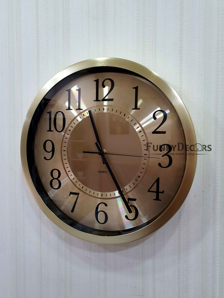 FunkyDecors Big Font Minimal Wall Clock Watch Decor For Home Office And Gifts 30 Cm Tall Clocks