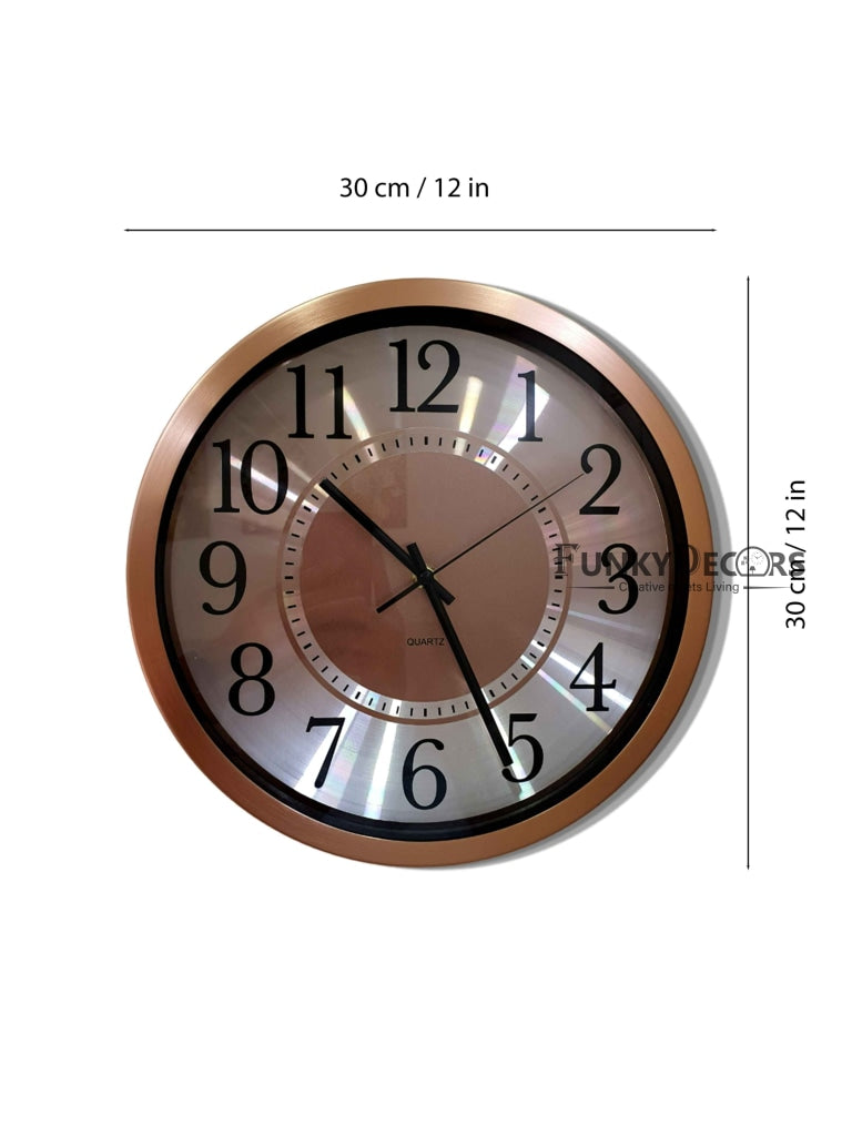 FunkyDecors Big Font Minimal Wall Clock Watch Decor For Home Office And Gifts 30 Cm Tall Clocks