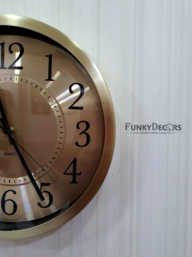 FunkyDecors Big Font Minimal Wall Clock Watch Decor For Home Office And Gifts 30 Cm Tall Clocks