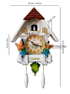 Funkytradition Hanging Cuckoo Wall Clock For Home Office Decor And Gifts 70 Cm Tall- Funkydecors