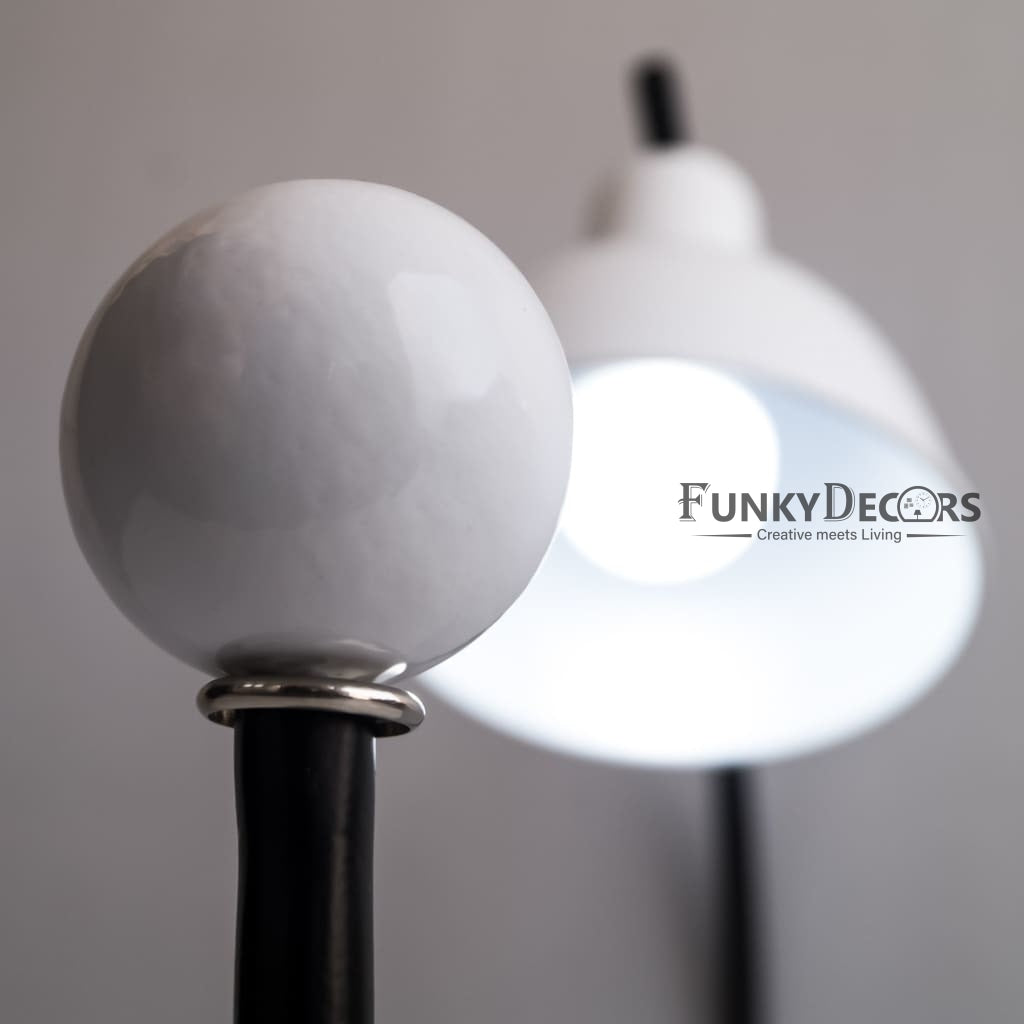 FunkyDecors Metal Minimal Monochrome Hued Pattern Table Lamp
