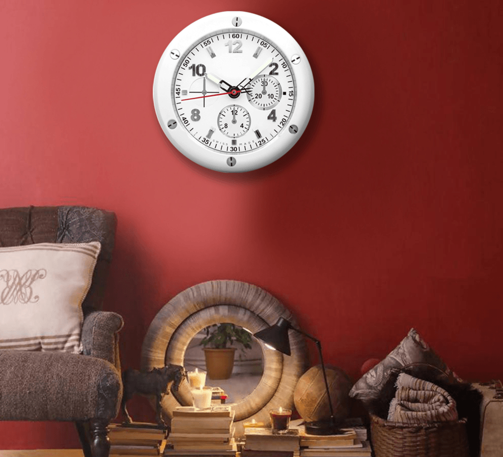 FunkyDecors Modern Luxury Stainless Steel Wall Clock For Royal Home And Bungalows Watch Clocks