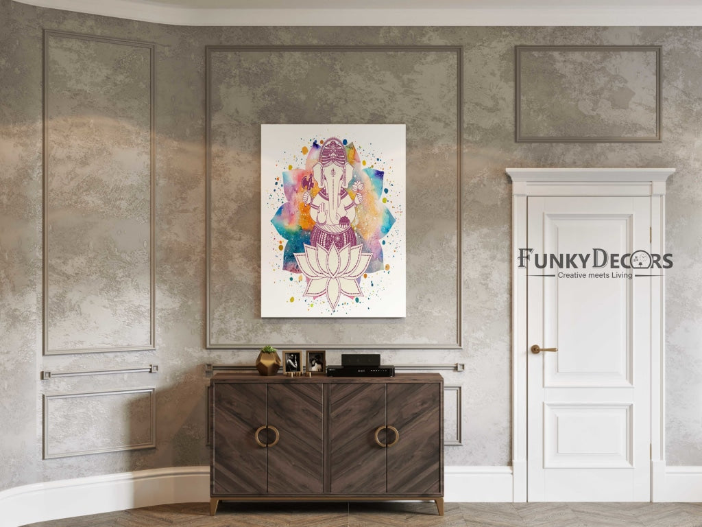 Ganesha - Spiritual Art Frame For Wall Decor- Funkydecors Posters Prints & Visual Artwork