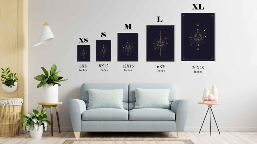Geometric Astrological Art Frame For Wall Decor- Funkydecors Xs / Roll Posters Prints & Visual