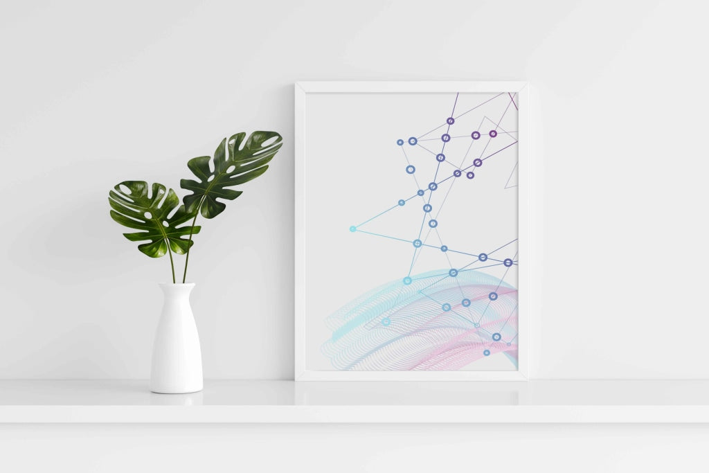 Geometric Constellation Art Frame For Wall Decor- Funkydecors Xs / White Posters Prints & Visual